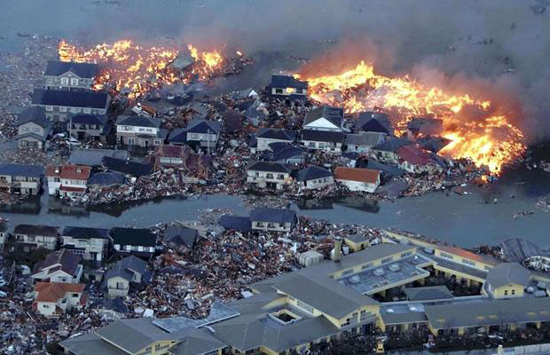 пожежі від землетрусу в Японії
